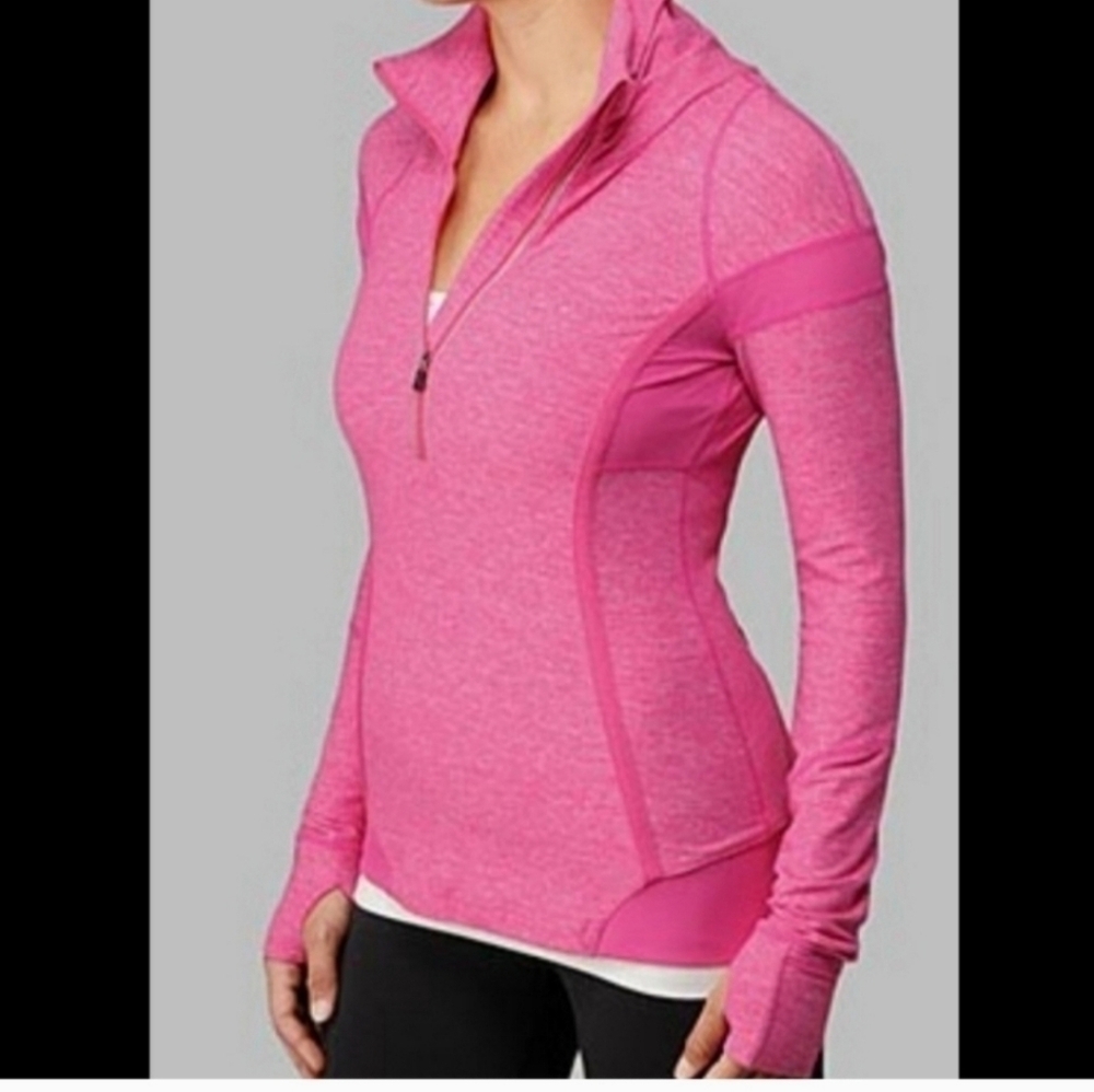 Lululemon S4 run inspire pullover half zip thumbholes